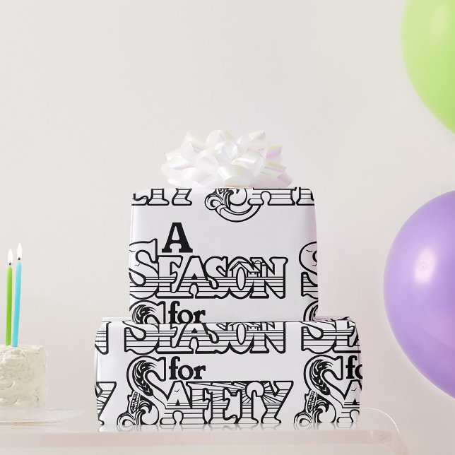 Papel De Regalo Temporada de seguridad Motivación en blanco y negr (Subido por el creador)