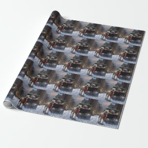 Papel De Regalo Temporada Festiva de Navidad del Staffordshire Ame