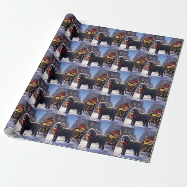 Papel De Regalo Temporada festiva de Navidades de canapé (Desenrollado)