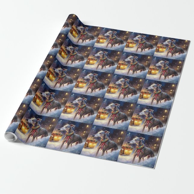 Papel De Regalo Temporada festiva de Navidades de Greyhound (Desenrollado)