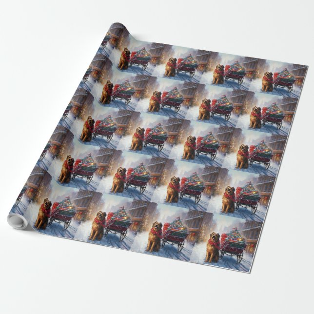 Papel De Regalo Temporada festiva de Navidades irlandeses (Desenrollado)