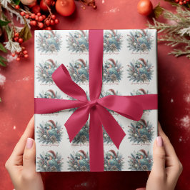 Papel De Regalo Temporadas de loro tropical saludan a Navidades