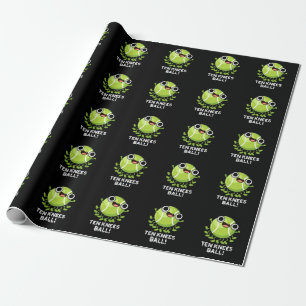Papel De Regalo Ten Knees Ball Funny Tennis Pun Dark BG