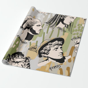 Papel De Regalo Tendencia del patrón de arte de los dioses griegos