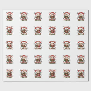Papel De Regalo Tener Taza Alegría Navidad Plaid Taza Cacao Calien