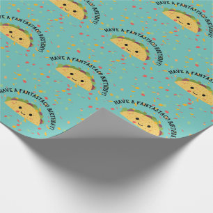 Papel De Regalo Tenga un Taco lindo del kawaii del cumpleaños de