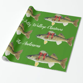 Papel De Regalo "Tengan Navidades de Walleye alegres"