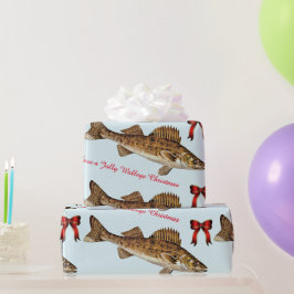 Papel De Regalo "Tengan Navidades de Walleye alegres"