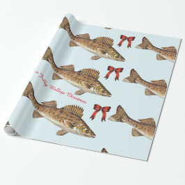 Papel De Regalo "Tengan Navidades de Walleye alegres"