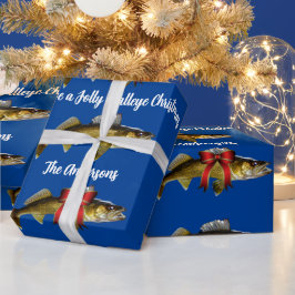 Papel De Regalo "Tengan Navidades de Walleye alegres"