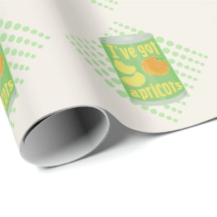Papel De Regalo Tengo albaricoques Tin de fruta