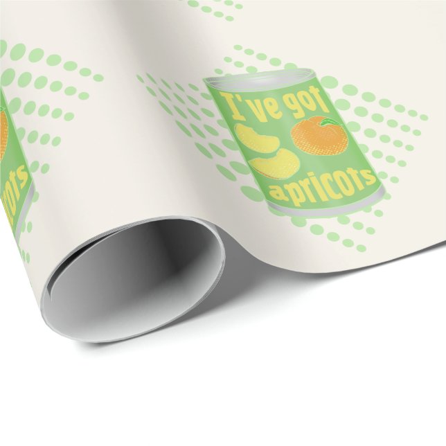 Papel De Regalo Tengo albaricoques Tin de fruta (Esquina del rollo)