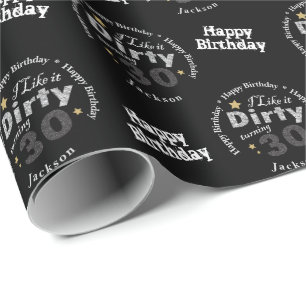 Papel De Regalo Tengo gusto de él trigésima fiesta de cumpleaño