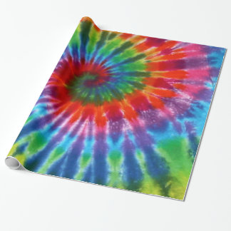 Papel De Regalo Teñido anudado retro 60s de la paz del hippy