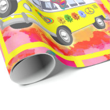 teñido anudado Retro Hippy Van Butterfly de los