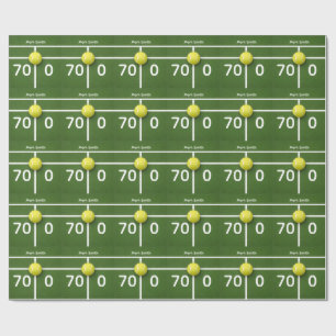 Papel De Regalo TENIS Cumpleaños 70 en la cancha de tenis