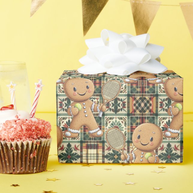 Papel De Regalo Tenis Gingerbread 🎾 Grand Slam 🎄 (Fiesta de cumpleaños )