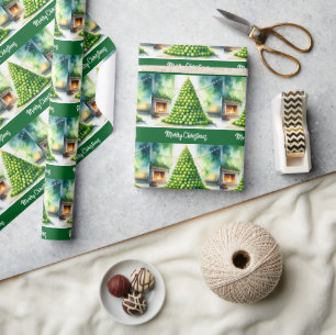 Papel De Regalo Tenis Navidad Bola Festiva con tema de Navidad