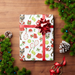 Papel De Regalo Tenis Navidad temática para amantes de gatos siame