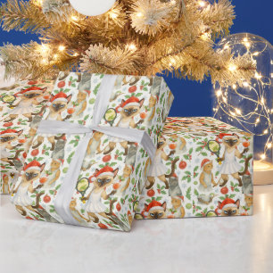 Papel De Regalo Tenis temático de Navidad para jugador que ama el
