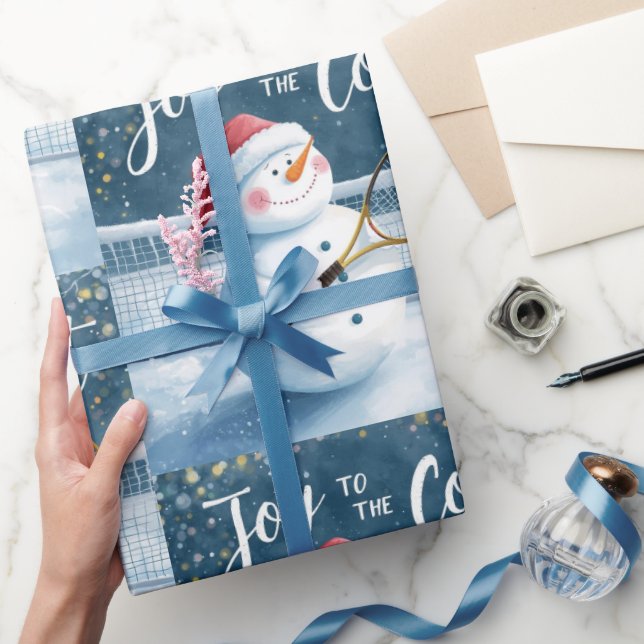 Papel De Regalo Tennis Christmas  Festive Snowman  (Regalar)