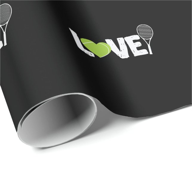 Papel De Regalo Tennis "Love" Tennisschläger (Esquina del rollo)
