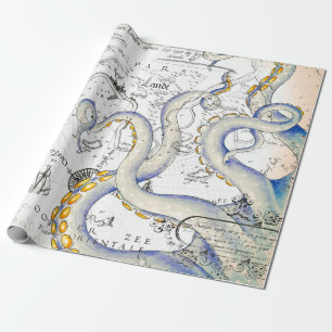 Papel De Regalo Tentáculos de pozo de mapa de cosecha