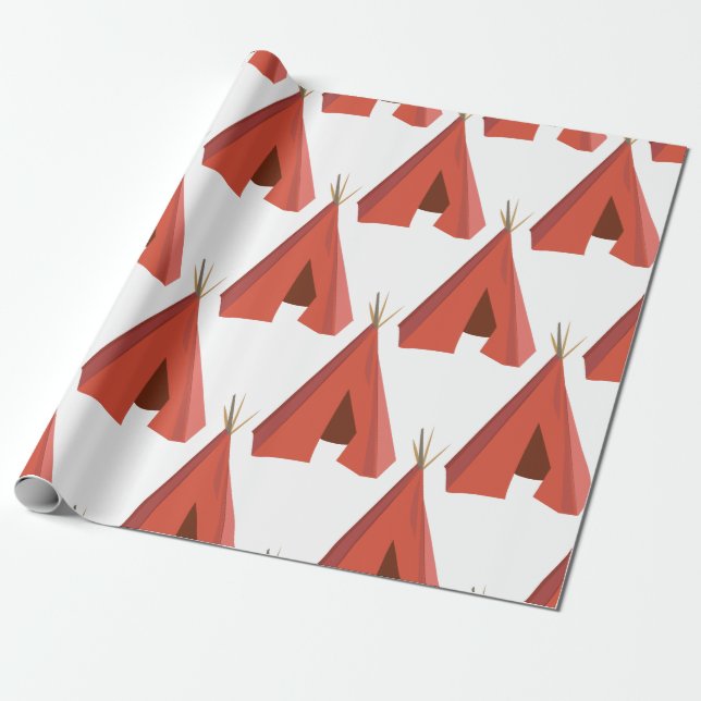 Papel De Regalo Tepee indio (Desenrollado)