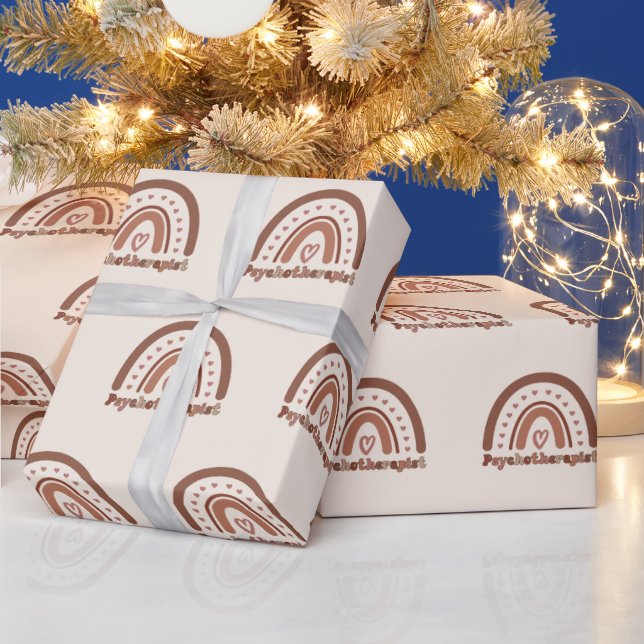 Papel De Regalo Terapia psicoterapeuta del arcoiris del Boho (Vacaciones)