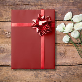 Papel De Regalo Terciopelo Rojo Color Sólido | Clásico | Elegante