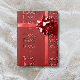 Papel De Regalo Terracota Limpio Elegante 3 x Amor | Terciopelo Ro