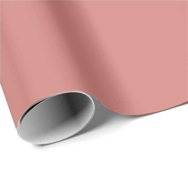 Papel De Regalo Terracota Rosa Blanco Patrón (Esquina del rollo)