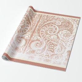 Papel De Regalo Terracotta Botanical Swirl