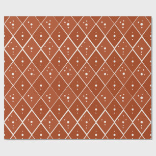 Papel De Regalo Terracotta Diamante Moderno Escandinavo Minimalist