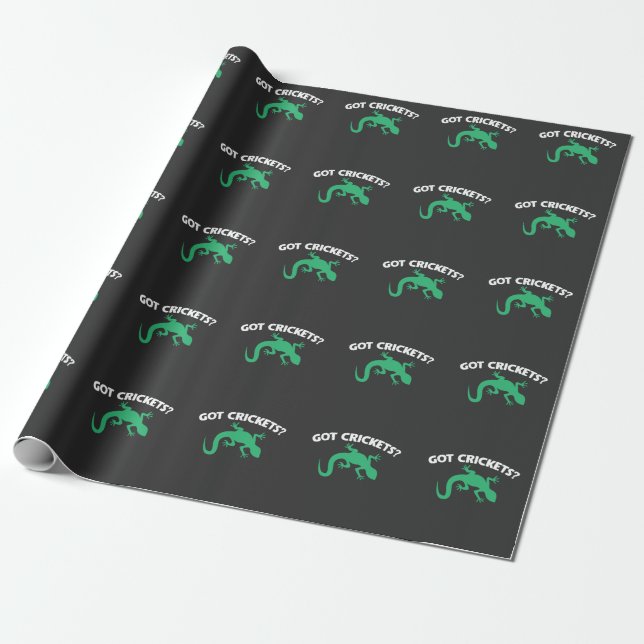 Papel De Regalo Terrario Creste Leopard Gecko tiene grillos (Desenrollado)