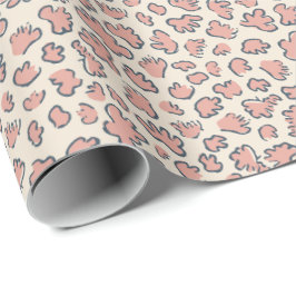 Papel De Regalo Terrazo de Pétalo Orgánico | Melocotón Rosado Mode