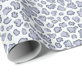 Papel De Regalo Terrazo de Pétalo Orgánico | Periwinkle Pálido Mod