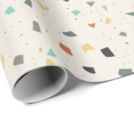 Papel De Regalo Terrazzo Tile Confetti Estilo moderno Tones de la 