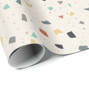 Papel De Regalo Terrazzo Tile Confetti Estilo moderno Tones de la 