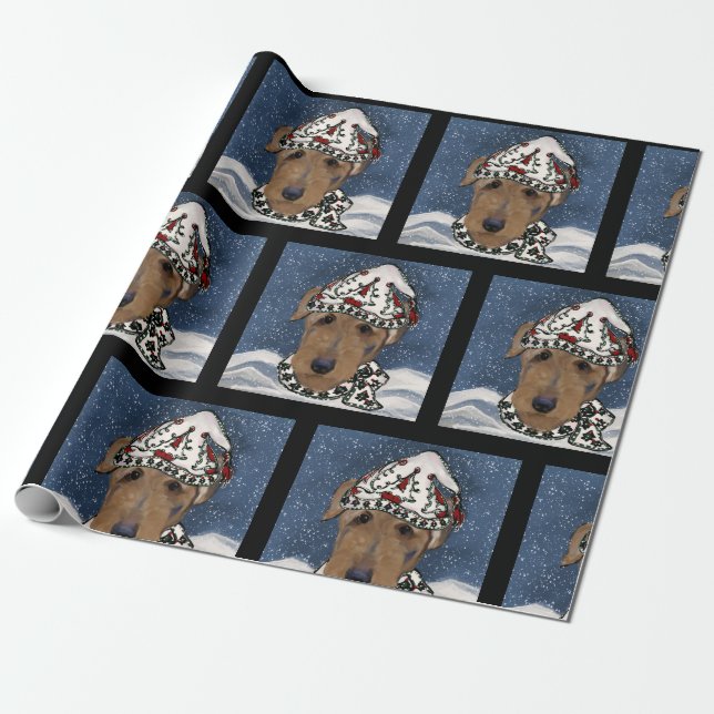 PAPEL DE REGALO TERRIER AIREDALE  (Desenrollado)