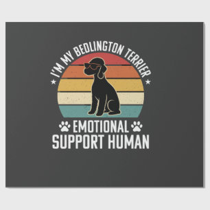 Papel De Regalo Terrier Bedlington Divertido Humano De Apoyo Emoci