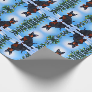 Papel De Regalo Terrier Escocés Perro Festivo Lindo Único