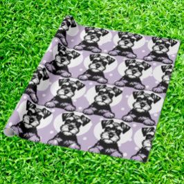 Papel De Regalo Terrier Fisgón Tema Personalizado Púrpura