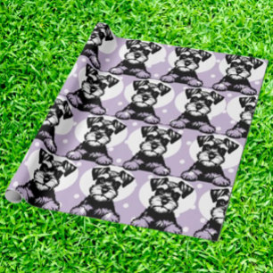Papel De Regalo Terrier Fisgón Tema Personalizado Púrpura