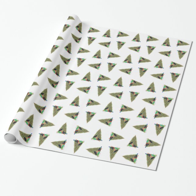 Papel De Regalo Terriers escoceses en Navidad (Desenrollado)