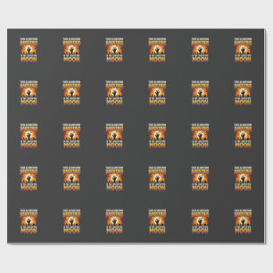 Papel De Regalo Terror de Halloween Luna Cementerio Horror