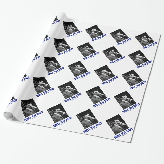 Papel De Regalo Tesla correcto (Nikola Tesla) (Desenrollado)