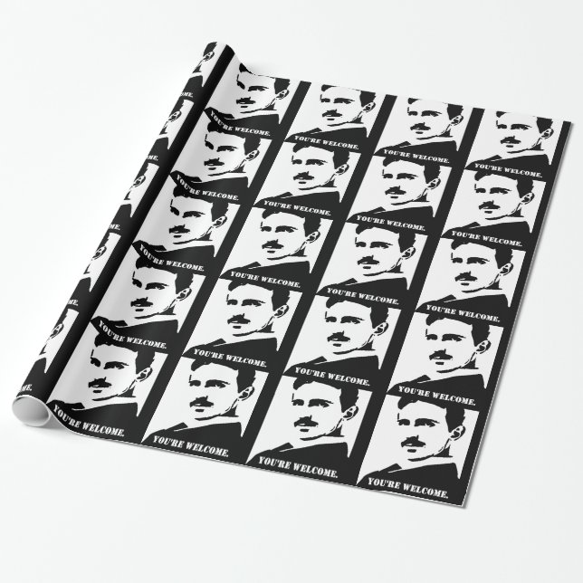 Papel De Regalo Tesla (usted es agradable.) (Desenrollado)