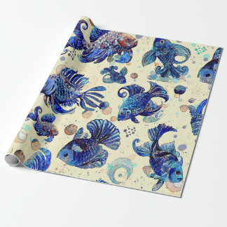 Papel De Regalo Tesoros del Mar: Peces y Burbujas
