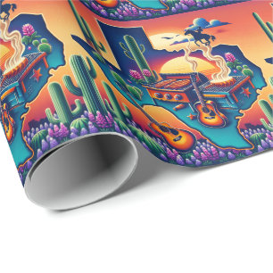 Papel De Regalo Texas BBQ Fiesta 2